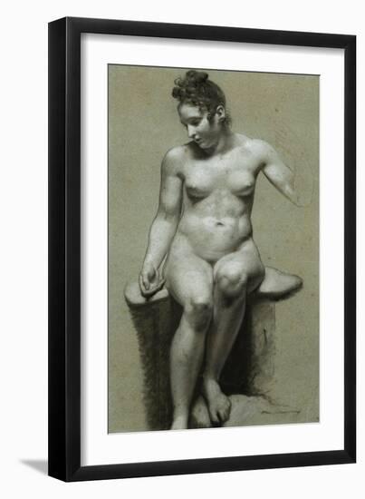 A Seated Female Nude-Pierre-Paul Prud'hon-Framed Giclee Print