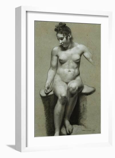 A Seated Female Nude-Pierre-Paul Prud'hon-Framed Giclee Print