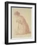 A Seated Figure of a Woman, 19th Century-Edward Burne-Jones-Framed Giclee Print