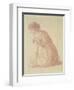 A Seated Figure of a Woman, 19th Century-Edward Burne-Jones-Framed Giclee Print