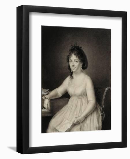 A Seated Lady-Jean-Baptiste-Jacques Augustin-Framed Premium Giclee Print