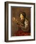 A Seated Lutanist Pointing-Hendrick Ter Brugghen-Framed Giclee Print