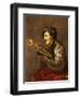 A Seated Lutanist Pointing-Hendrick Ter Brugghen-Framed Giclee Print