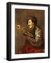 A Seated Lutanist Pointing-Hendrick Ter Brugghen-Framed Giclee Print