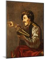 A Seated Lutanist Pointing-Hendrick Ter Brugghen-Mounted Giclee Print