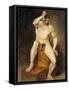 A Seated Male Nude-Hans Von Staschiripka Canon-Framed Stretched Canvas