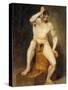 A Seated Male Nude-Hans Von Staschiripka Canon-Stretched Canvas