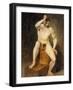 A Seated Male Nude-Hans Von Staschiripka Canon-Framed Giclee Print