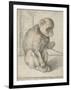 A Seated Monkey on a Chain, 1592-1602-Hendrik Goltzius-Framed Giclee Print