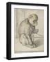 A Seated Monkey on a Chain, 1592-1602-Hendrik Goltzius-Framed Giclee Print