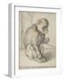 A Seated Monkey on a Chain, 1592-1602-Hendrik Goltzius-Framed Giclee Print