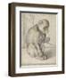 A Seated Monkey on a Chain, 1592-1602-Hendrik Goltzius-Framed Giclee Print