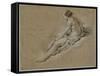 A Seated Nude Female-Francois Boucher-Framed Stretched Canvas