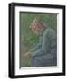 A Seated Peasant Woman, 1885-Camille Pissarro-Framed Premium Giclee Print