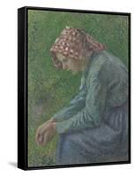 A Seated Peasant Woman, 1885-Camille Pissarro-Framed Stretched Canvas