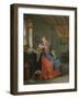 A Seated Woman in an Interior Gazing out of the Window-Thomas Wyck-Framed Giclee Print