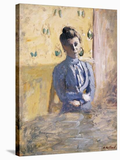 A Seated Woman in Blue; Femme En Bleu Assise-Edouard Vuillard-Stretched Canvas