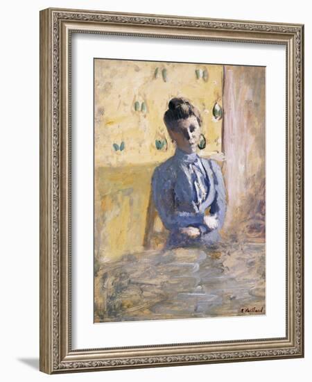 A Seated Woman in Blue; Femme En Bleu Assise-Edouard Vuillard-Framed Giclee Print