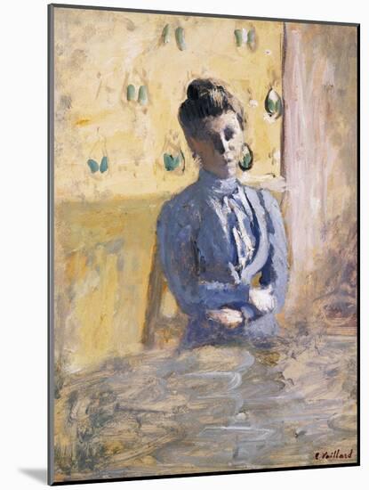 A Seated Woman in Blue; Femme En Bleu Assise-Edouard Vuillard-Mounted Giclee Print