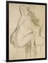 A Seated Woman Styling Her Hair-Edgar Degas-Framed Giclee Print