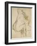 A Seated Woman Styling Her Hair-Edgar Degas-Framed Giclee Print