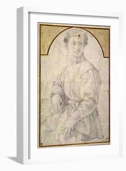 A Seated Youth Wearing a Cap-Jacopo da Carucci Pontormo-Framed Giclee Print