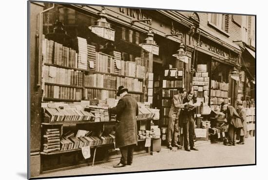 A Second Hand Bookshop, Charing Cross Road-null-Mounted Giclee Print