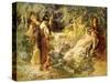 A Secret Wood, 1900-Frederick Arthur Bridgman-Stretched Canvas