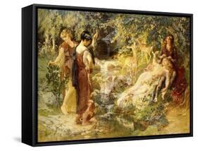 A Secret Wood, 1900-Frederick Arthur Bridgman-Framed Stretched Canvas