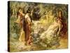 A Secret Wood, 1900-Frederick Arthur Bridgman-Stretched Canvas