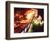 A Section of the Great Wall of China is Illuminated by 650 Floodlights-null-Framed Photographic Print