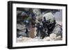 A Security Forces Airman Provides Cover for His Squad-null-Framed Photographic Print