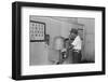 A segregated water fountain at Oklahoma City, 1939-Russell Lee-Framed Photographic Print