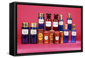 A Selection of 19th Century Drug Containers-null-Framed Stretched Canvas