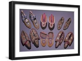 A Selection of American Indian Moccasins-null-Framed Giclee Print