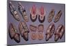 A Selection of American Indian Moccasins-null-Mounted Giclee Print