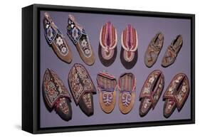 A Selection of American Indian Moccasins-null-Framed Stretched Canvas