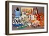 A Selection of Beatles Memorabilia, 1960s-null-Framed Giclee Print