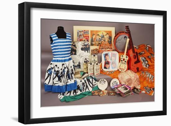 A Selection of Beatles Memorabilia, 1960s-null-Framed Giclee Print