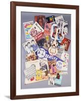 A Selection of Beatles Memorabilia, 1960s-null-Framed Giclee Print