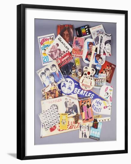 A Selection of Beatles Memorabilia, 1960s-null-Framed Giclee Print