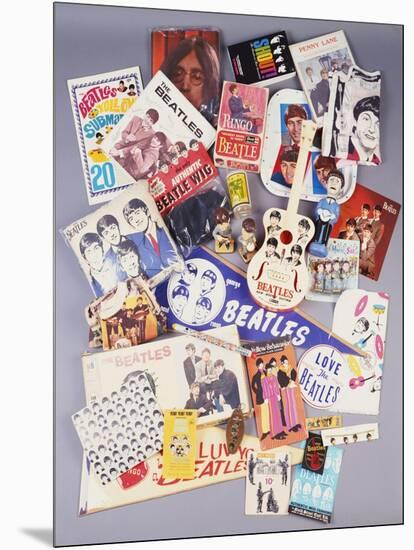 A Selection of Beatles Memorabilia, 1960s-null-Mounted Giclee Print