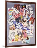 A Selection of Beatles Memorabilia, 1960s-null-Framed Giclee Print