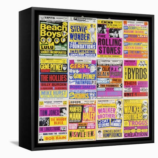 A Selection of British Concert Posters, 1960s-null-Framed Giclee Print