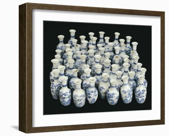 A Selection of Chinese Vases Recovered from the Nanking Cargo-null-Framed Giclee Print