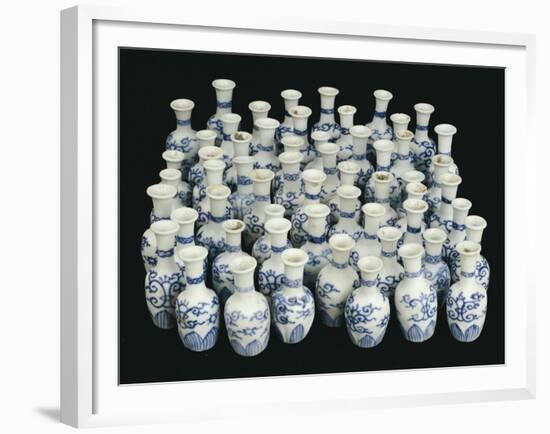 A Selection of Chinese Vases Recovered from the Nanking Cargo-null-Framed Giclee Print