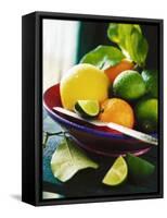 A Selection of Citrus Fruits in a Bowl-null-Framed Stretched Canvas