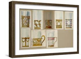 A Selection of Designs from the House of Faberge, Including Tumbler Holders and Tea-Glass Holders-null-Framed Giclee Print