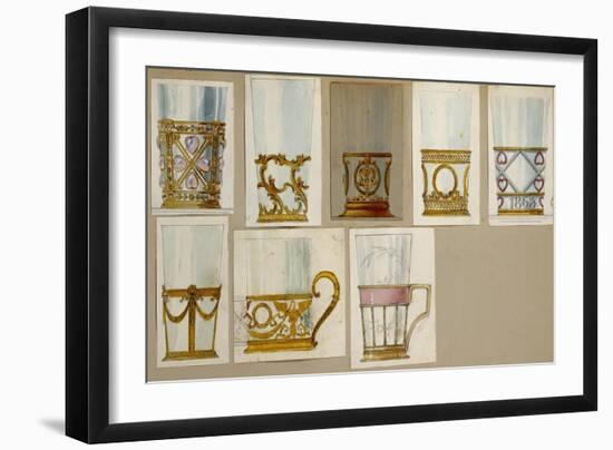 A Selection of Designs from the House of Faberge, Including Tumbler Holders and Tea-Glass Holders-null-Framed Giclee Print
