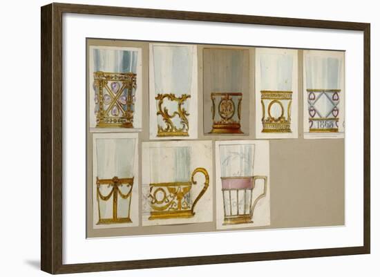 A Selection of Designs from the House of Faberge, Including Tumbler Holders and Tea-Glass Holders-null-Framed Giclee Print